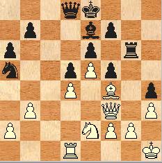 Pozice na 1. šachovnici Michálek-Bernášek